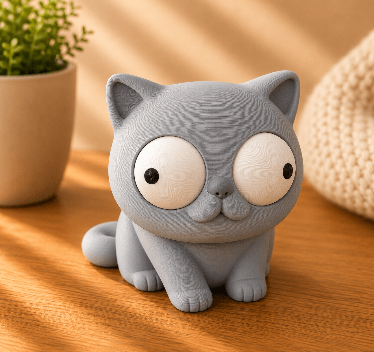 Goofy Katze | Süße 3D-gedruckte Sammelfigur – VantaVice - VantaVice