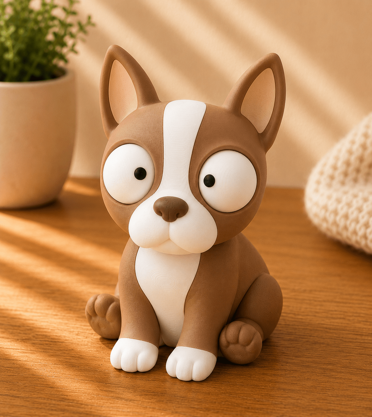 Goofy Boston Terrier | Süße 3D-gedruckte Sammelfigur – VantaVice - VantaVice